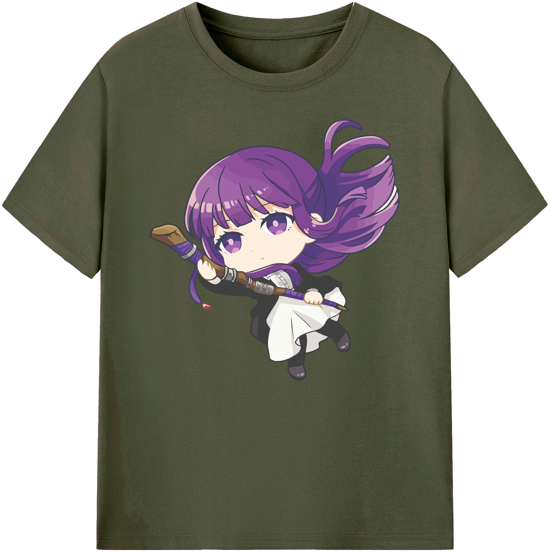 （画像用） 葬送のフリーレン Frieren 綿100％ メンズ半袖Tシャツ｜肌触りやわらか＆通気性